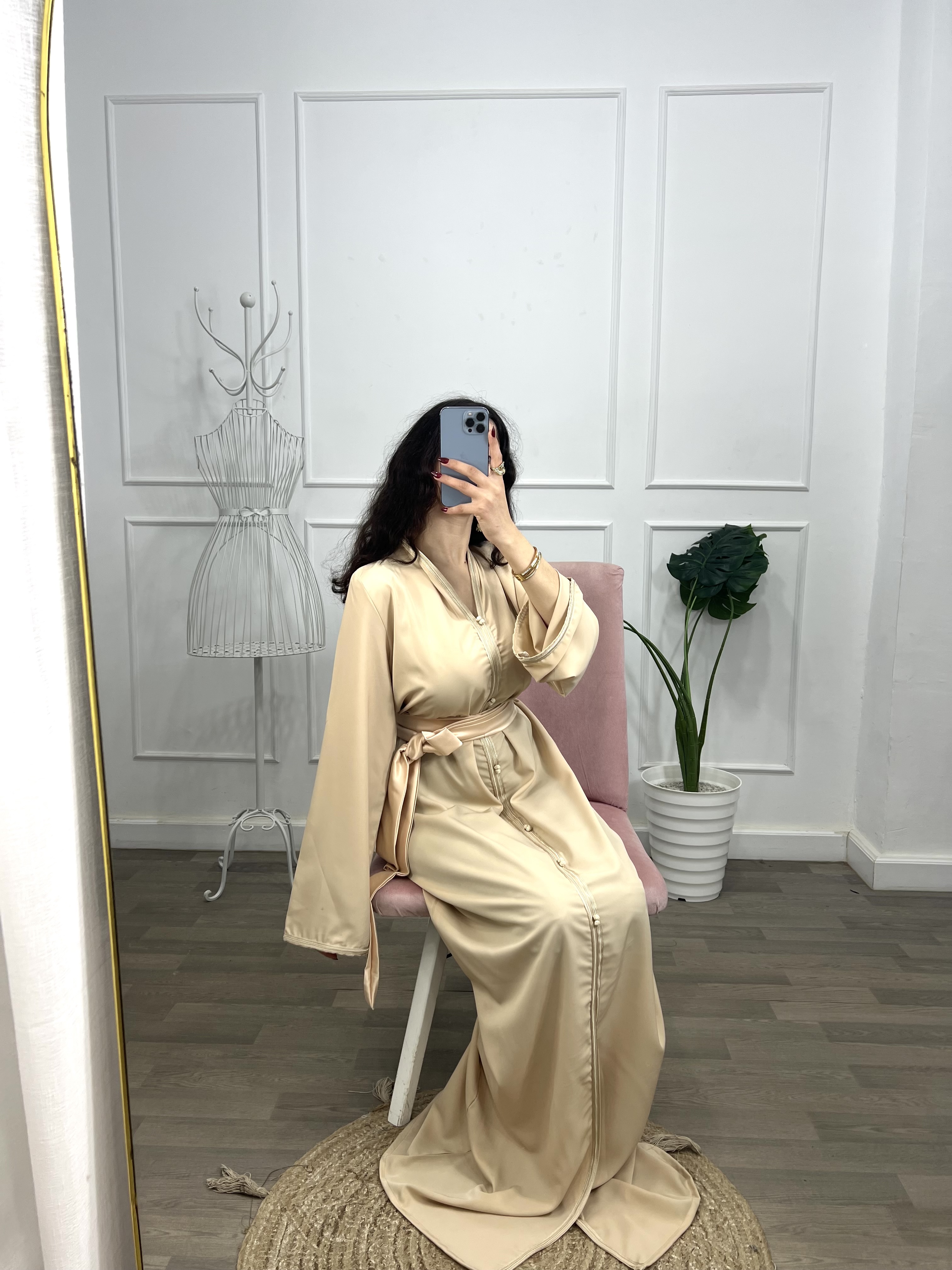 Caftan simple beige